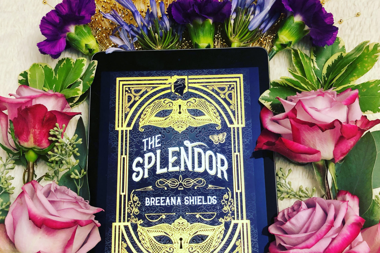 Book cover with flowers