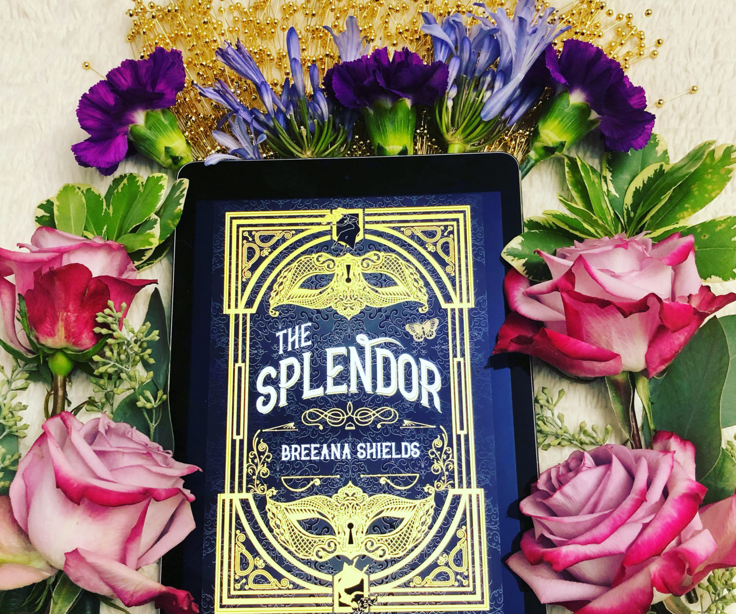 Book cover with flowers