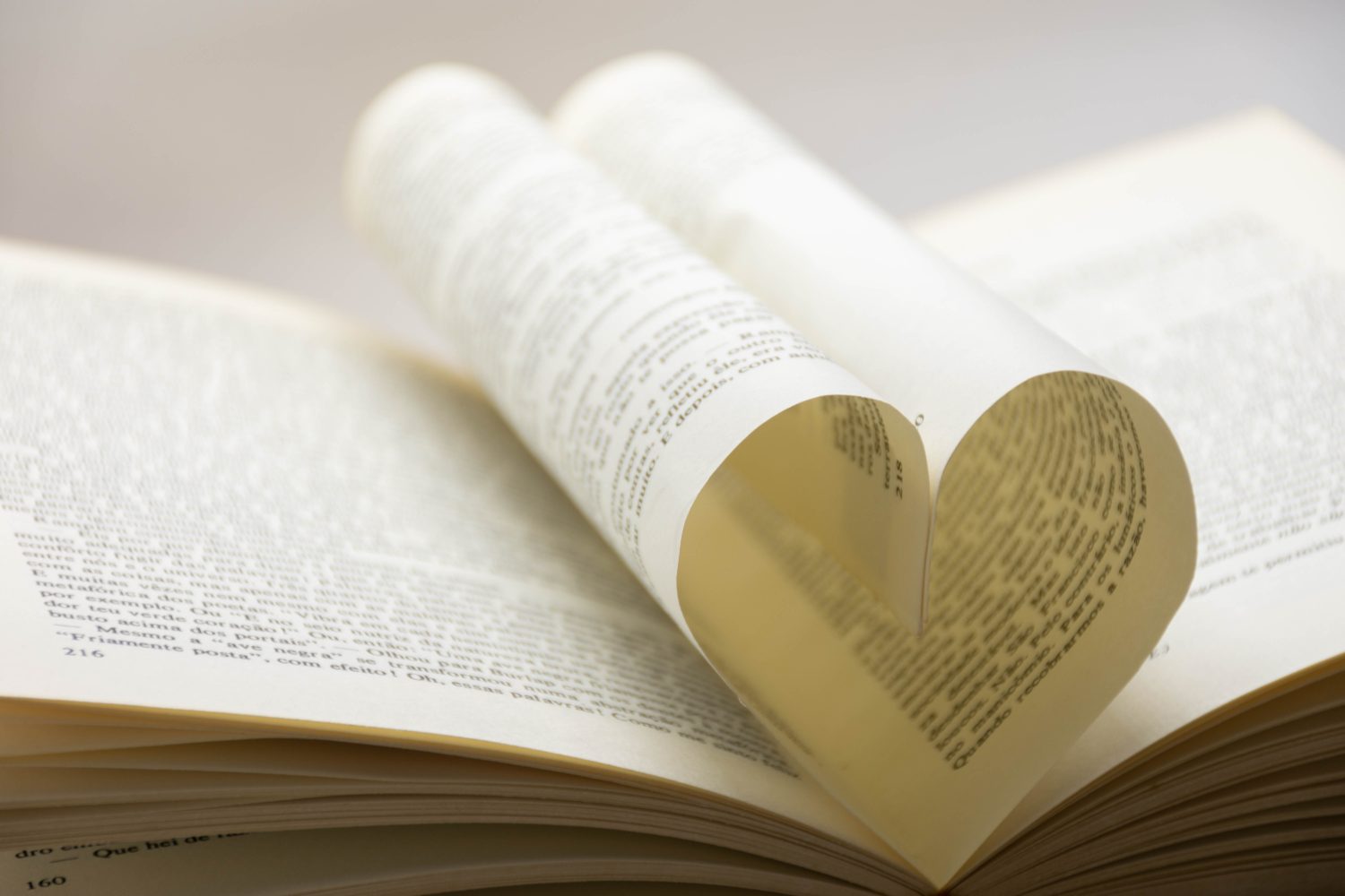 Book Pages folded into the shape of a heart