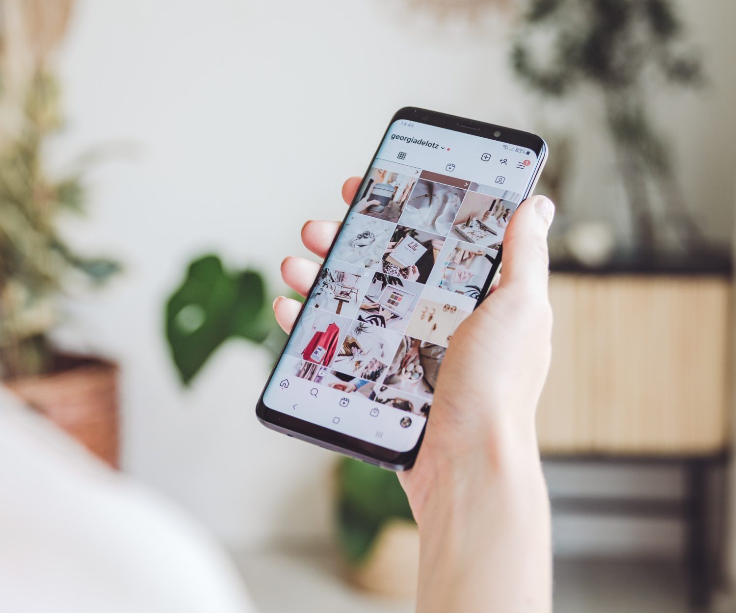 Instagram on a phone