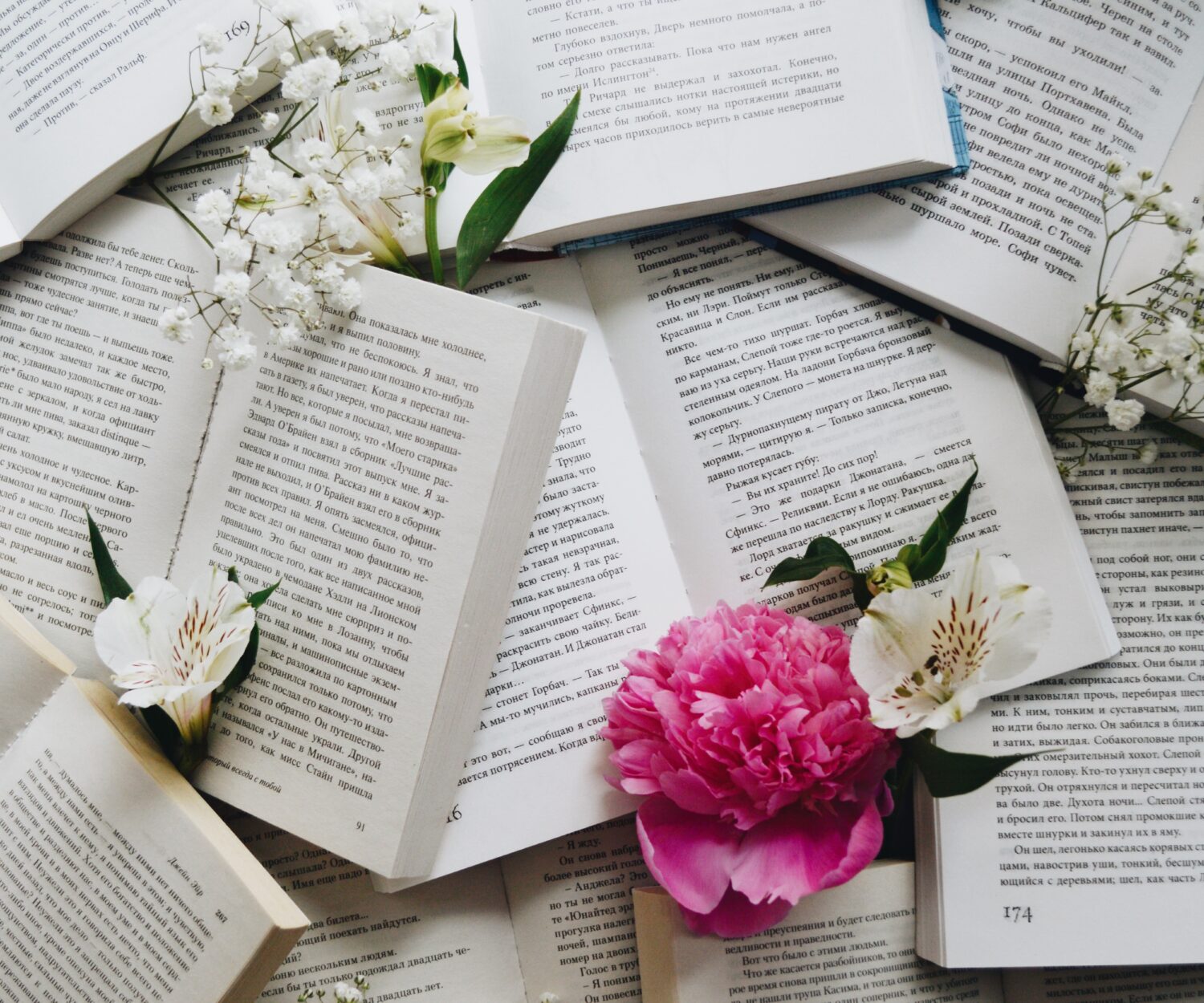 Books and flowers